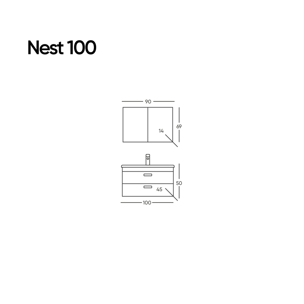 Nest 100 Antrasit Takım