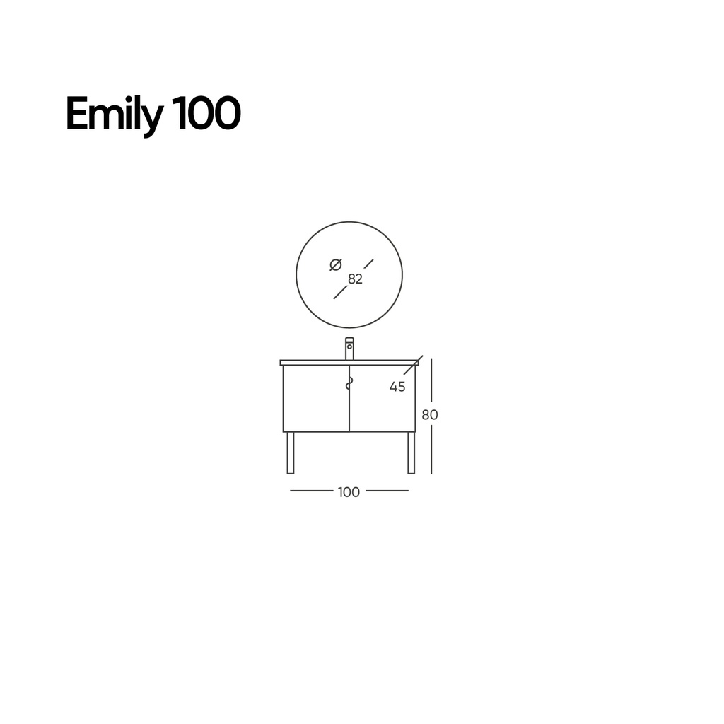 Emily 100 Beyaz Takım