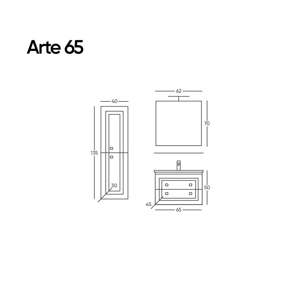 Arte 65 Beyaz Takım