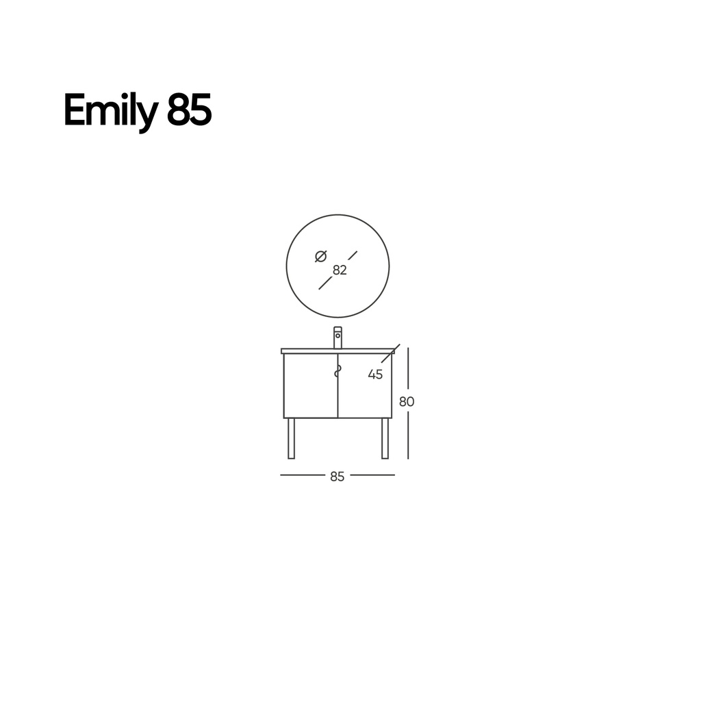 Emily 85 Beyaz Takım