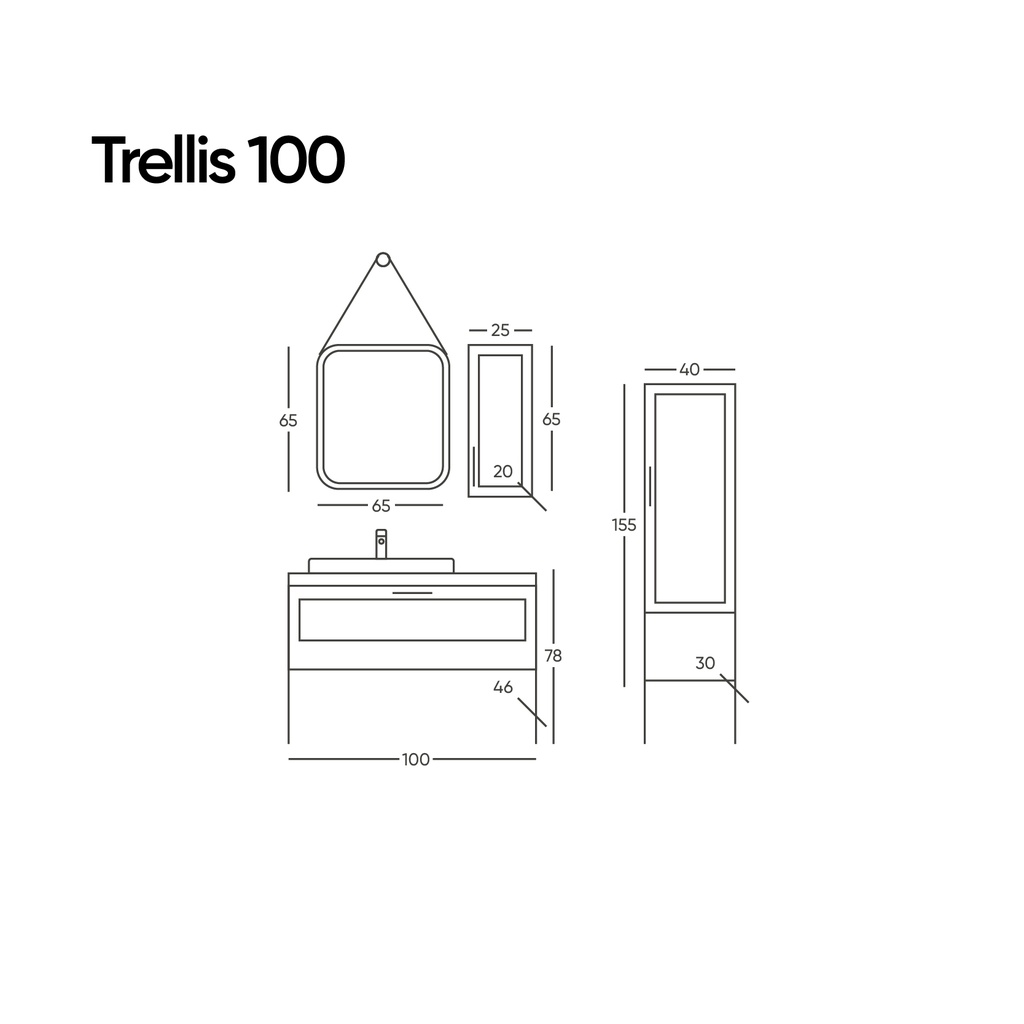Trellis 100 Petra/Siyah Takım