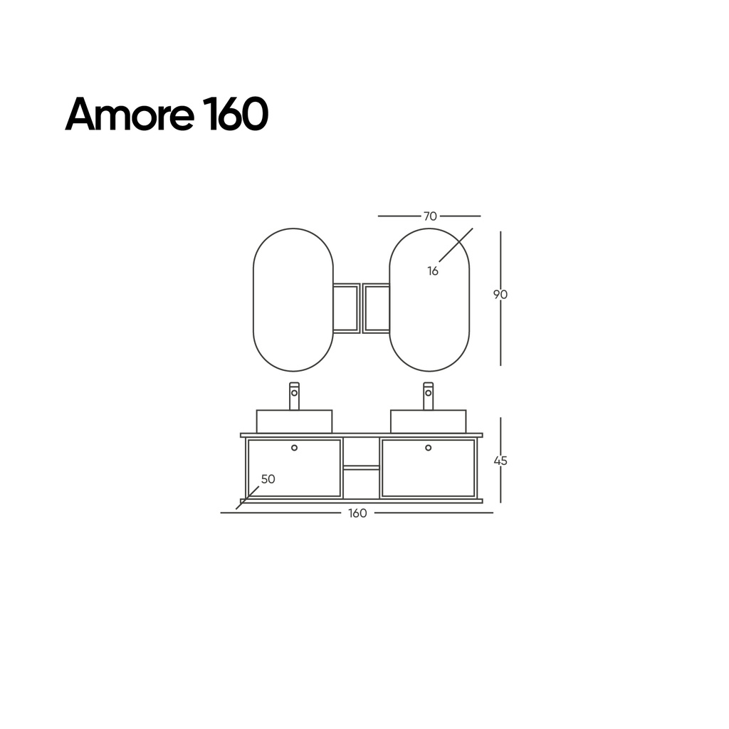 Amore 160 Kiremit/Doğal Ahşap Takım