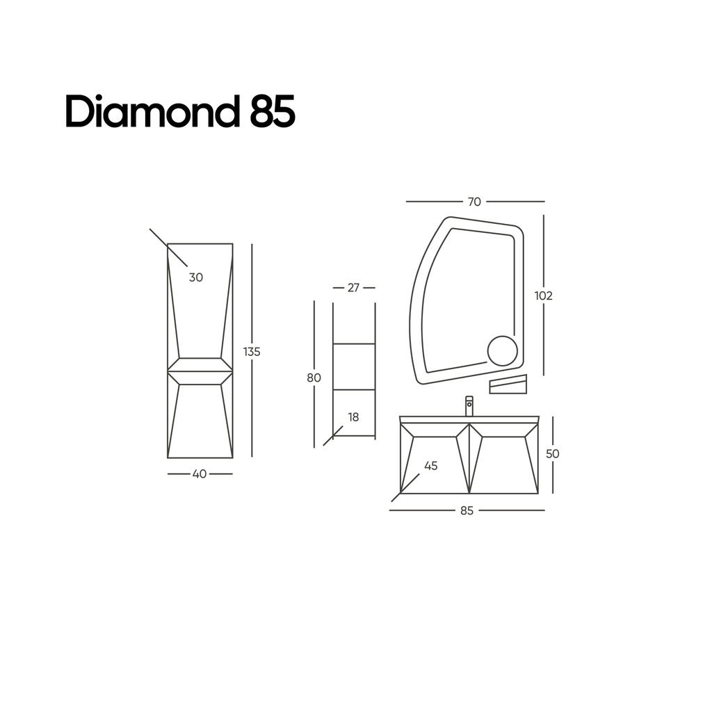 Diamond 85 Antrasit Takım