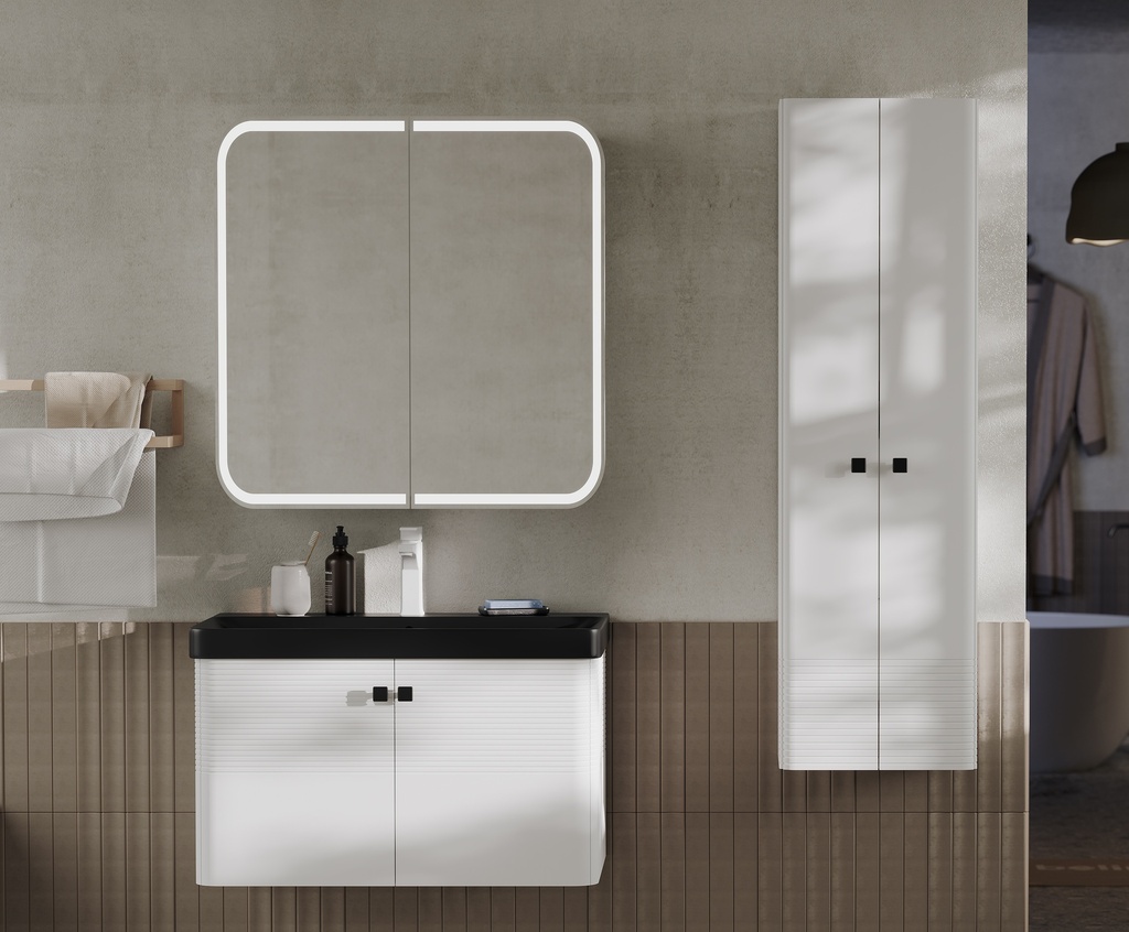 Calypso 80 Beyaz Takım (V1-Siyah Lavabolu)