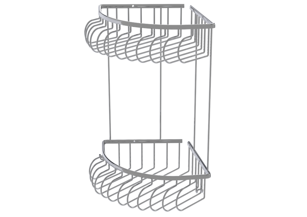 [10TBA.DEK.IKR.55202] Dekoratif İkili Köşe Raf 20X20 55202