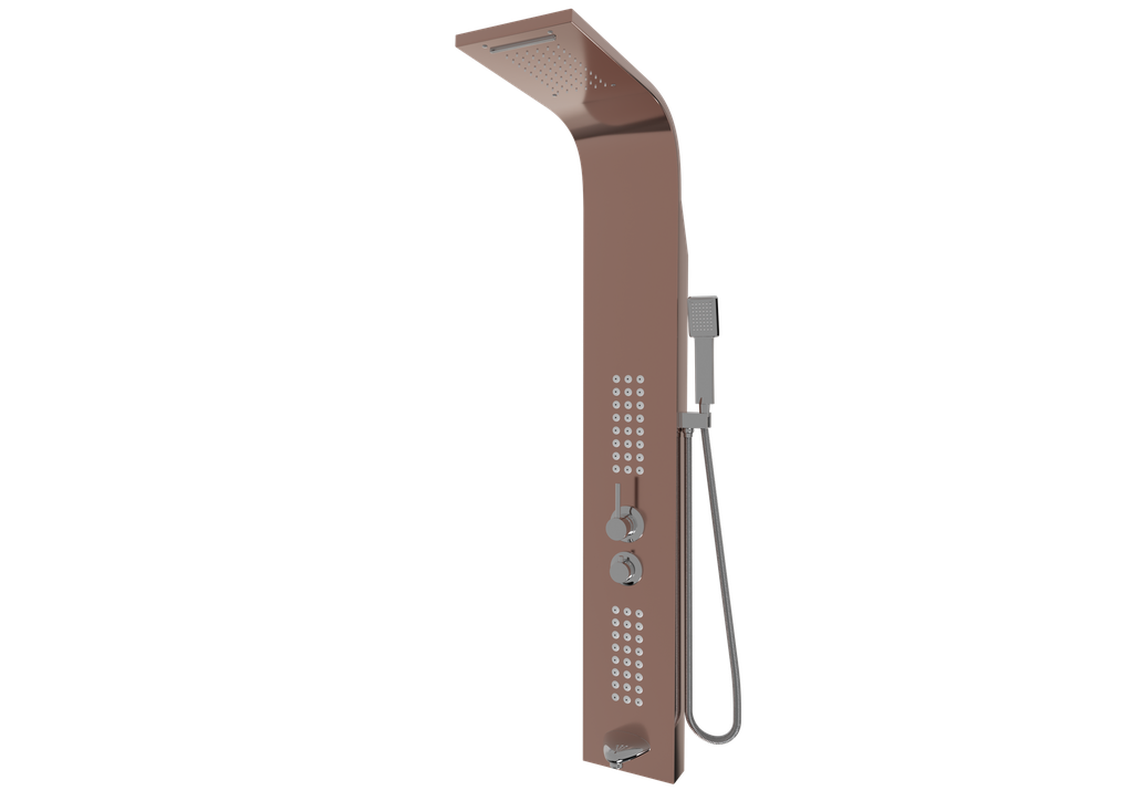 [10TDS.CUB.PND.44100-R] Cubic Panel Duş Rose 44100-R